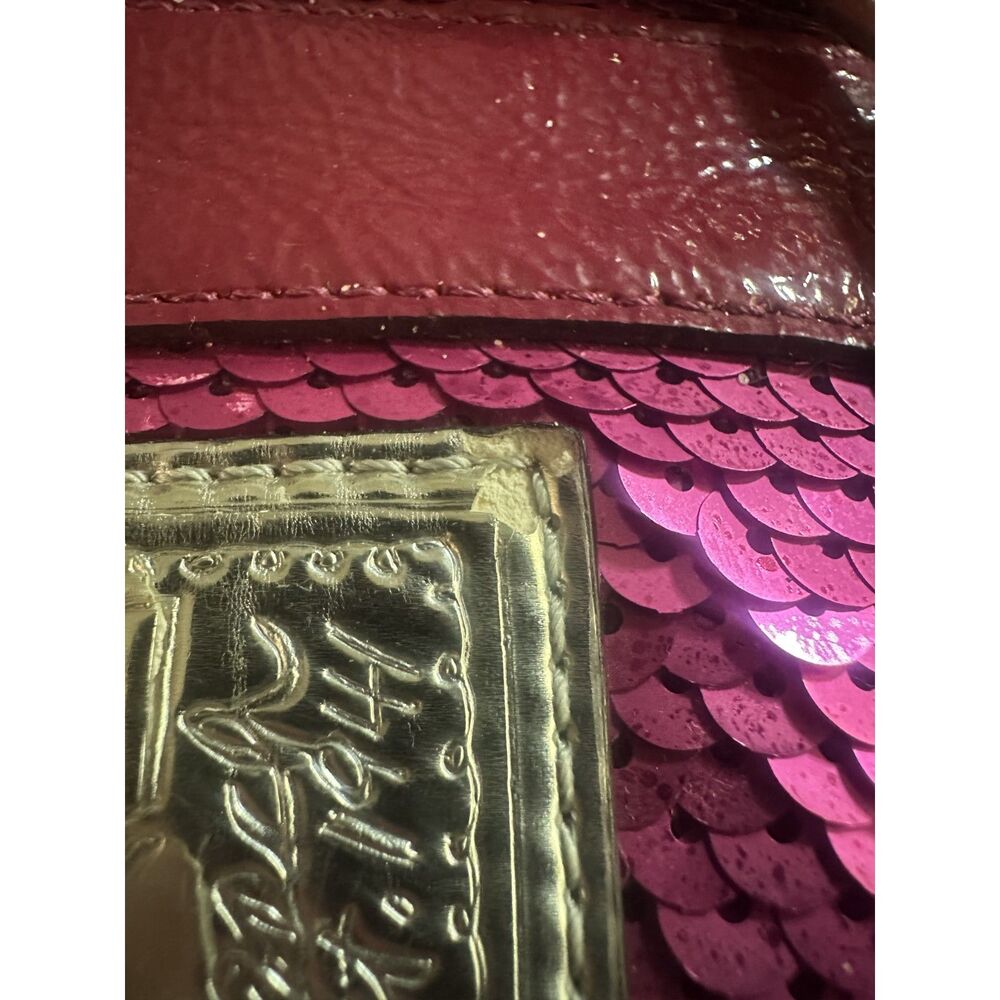 Coach Poppy Pink Magenta Sequin Spotlight Dome Bag Satchel Tote Glam 16303 READ - Picture 8 of 9